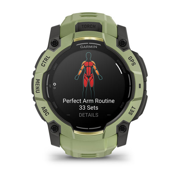 Instinct® 3 – 50 mm, AMOLED, Fern Green mit Fern Green Armband – Garmin