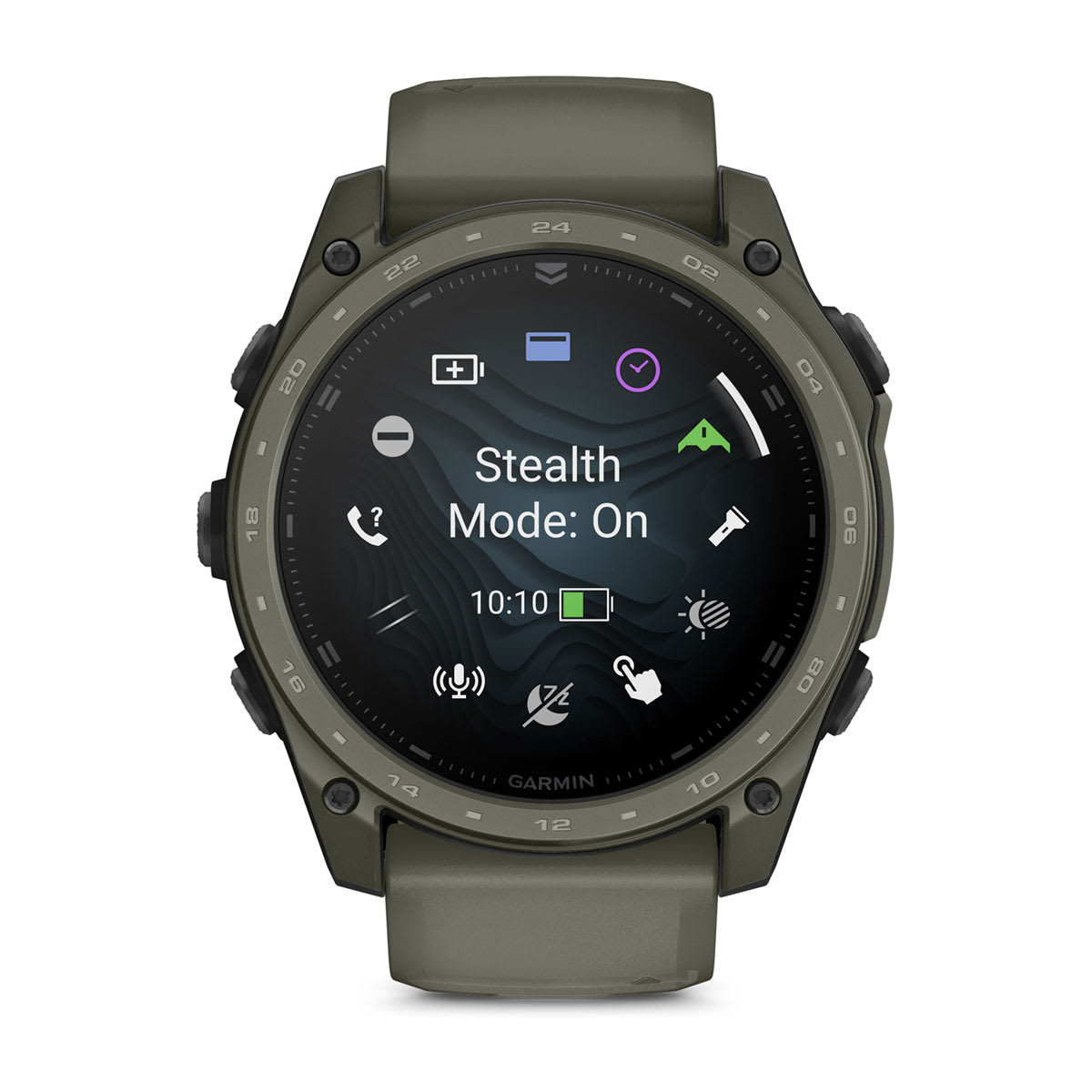 tactix® 8 – 51 mm, AMOLED, Cerakote®-Beschichtung, Inklusive Applied Ballistics Ultralight™ Solver und Olive Cerakote®-Beschichtung – Garmin