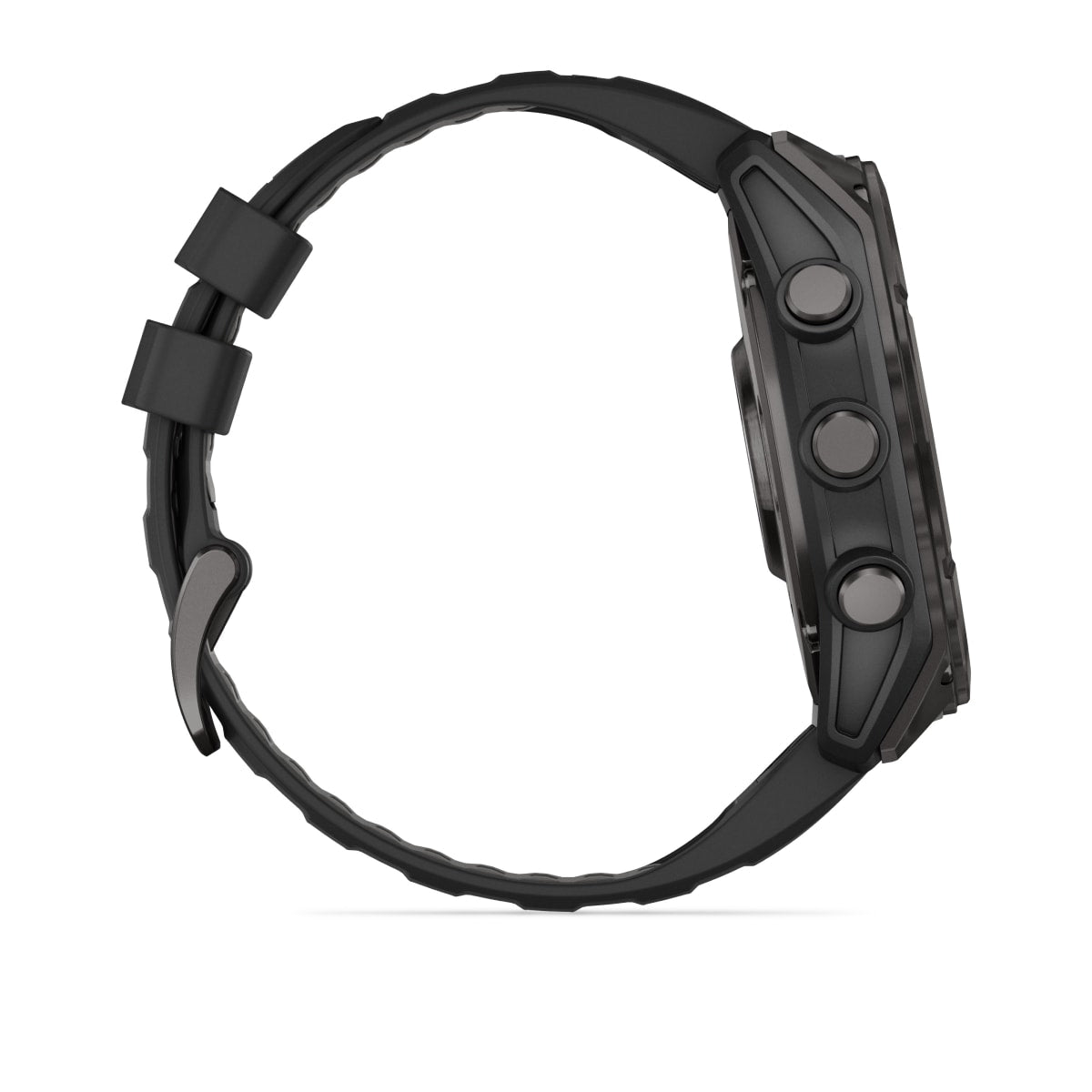 fēnix® 8 – 51 mm, AMOLED, Saphir, Carbon Grey DLC mit Schwarz/Pebble Grey Silikonarmband – Garmin