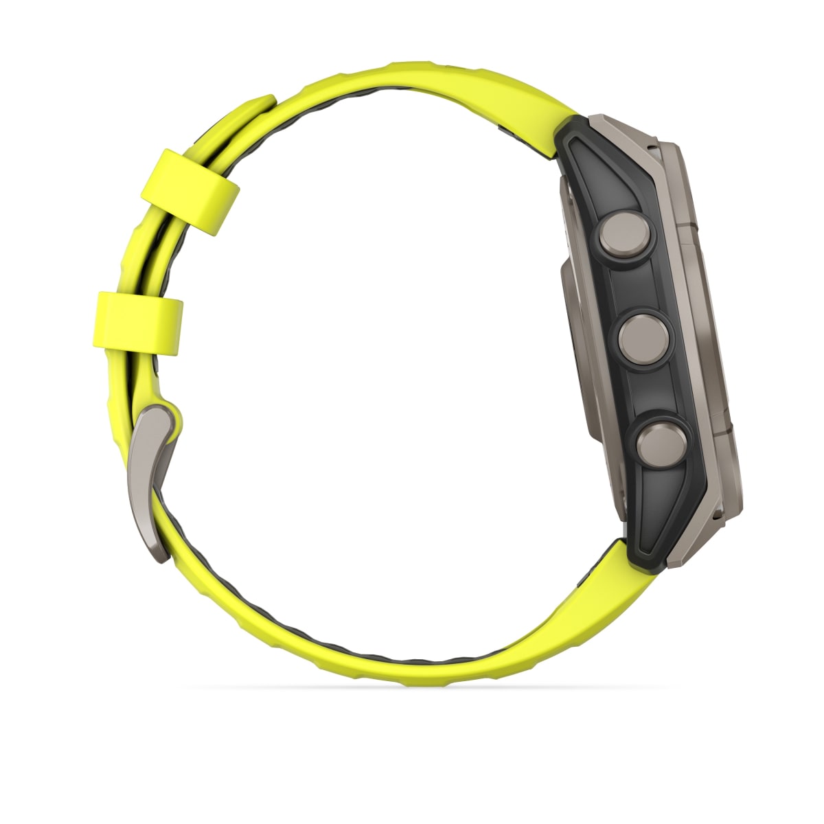 fēnix® 8 – 47 mm, Solar, Sapphire, Titanium mit Amp Yellow/Graphite Silikonarmband – Garmin