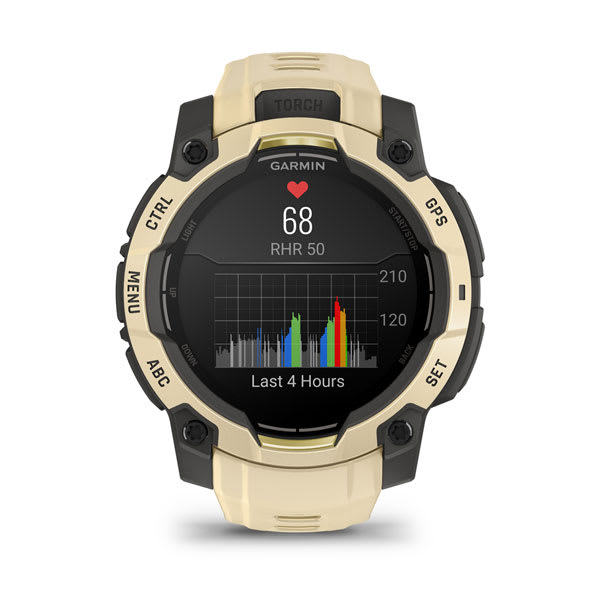 Instinct® 3 – 45 mm, AMOLED, Citrine mit Citrine Armband – Garmin
