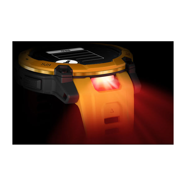 Instinct® 3 – 50 mm, Solar, Sunburst mit Sunburst/Grauem Armband – Garmin