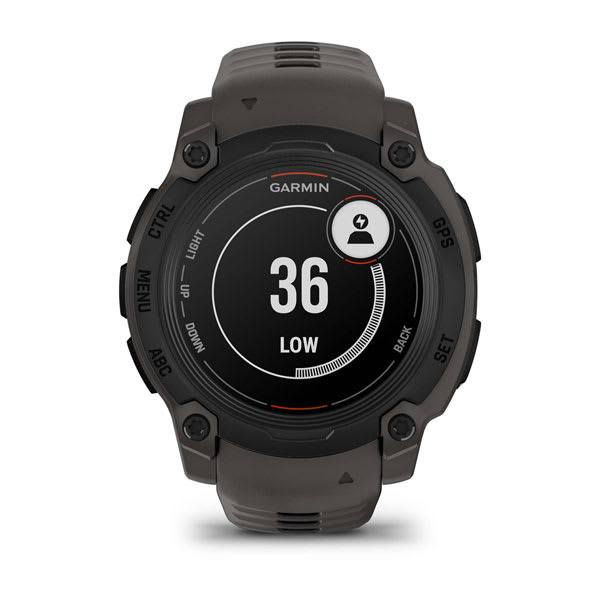 Instinct® E – 40 mm, Schwarz mit Charcoal-Armband – Garmin