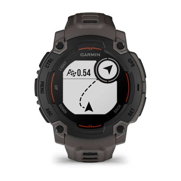 Instinct® E – 45 mm, Schwarz mit Charcoal-Armband – Garmin