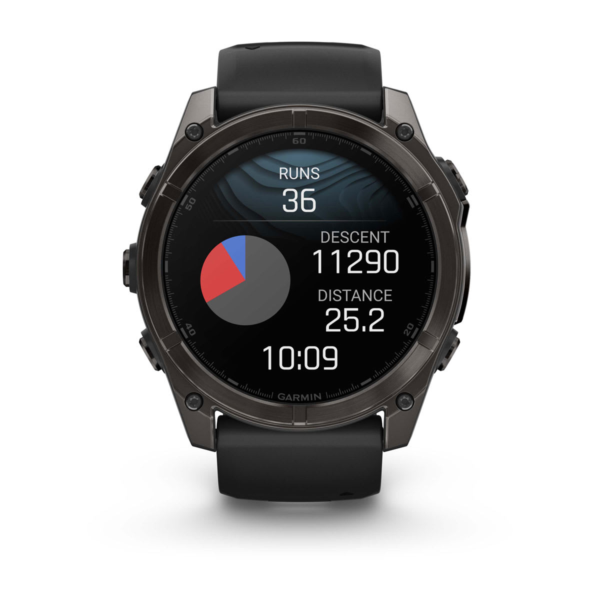 fēnix® 8 – 51 mm, AMOLED, Saphir, Carbon Grey DLC mit Schwarz/Pebble Grey Silikonarmband – Garmin