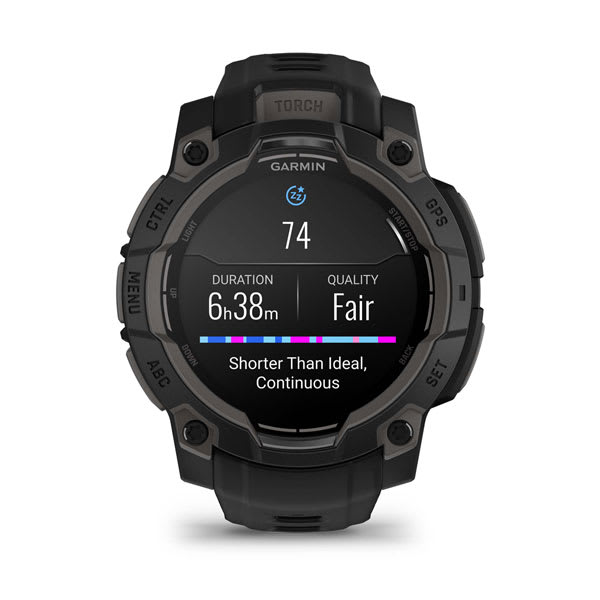 Instinct® 3 – 45 mm, AMOLED, Schwarz mit schwarzem Armband – Garmin