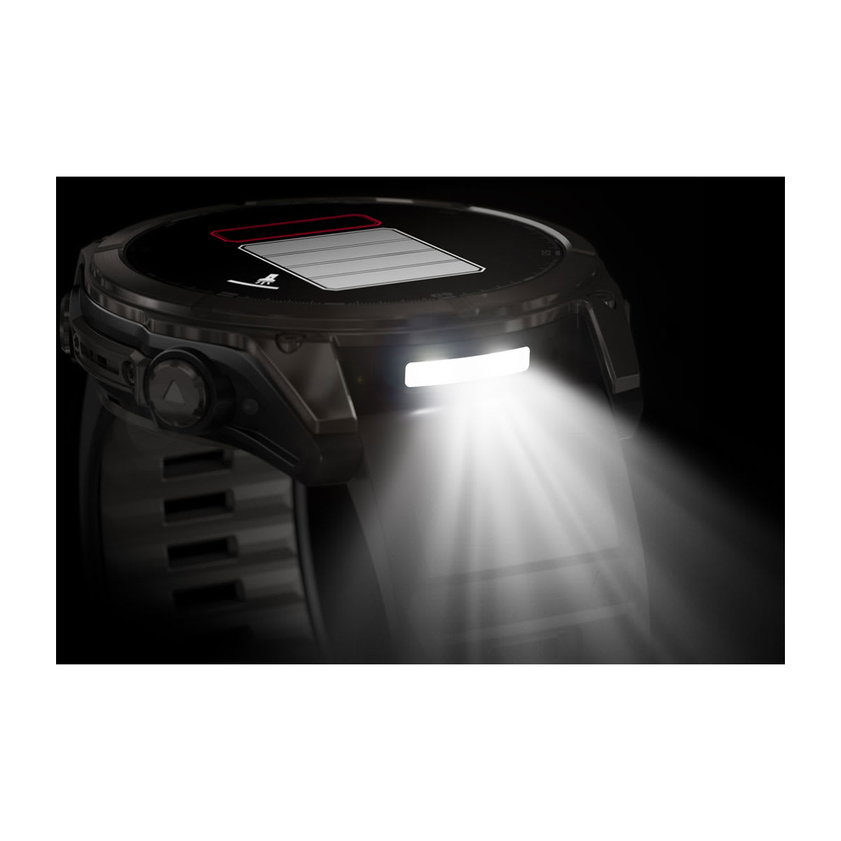 fēnix® 8 – 51 mm, AMOLED, Saphir, Carbon Grey DLC mit Schwarz/Pebble Grey Silikonarmband – Garmin