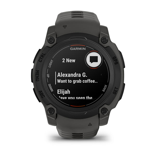 Instinct® E – 40 mm, Schwarz mit Charcoal-Armband – Garmin