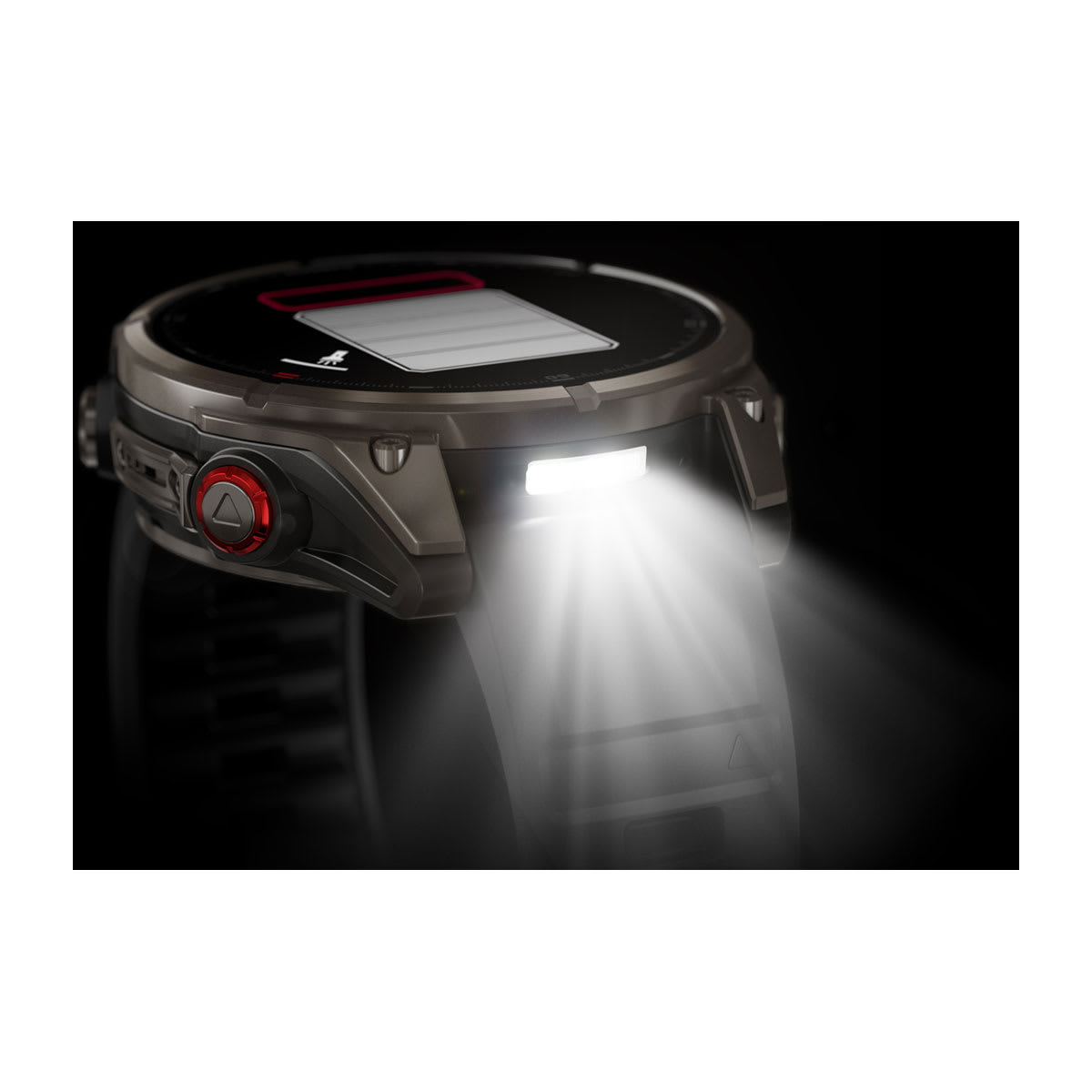 fēnix® 8 Pro – 47 mm, AMOLED, Sapphire, Titan mit Silikonarmband in Graphite/Schwarz – Garmin
