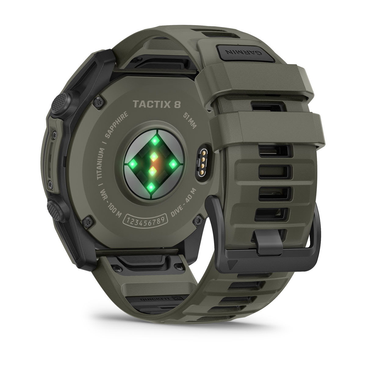 tactix® 8 – 51 mm, AMOLED, Cerakote®-Beschichtung, Inklusive Applied Ballistics Ultralight™ Solver und Olive Cerakote®-Beschichtung – Garmin