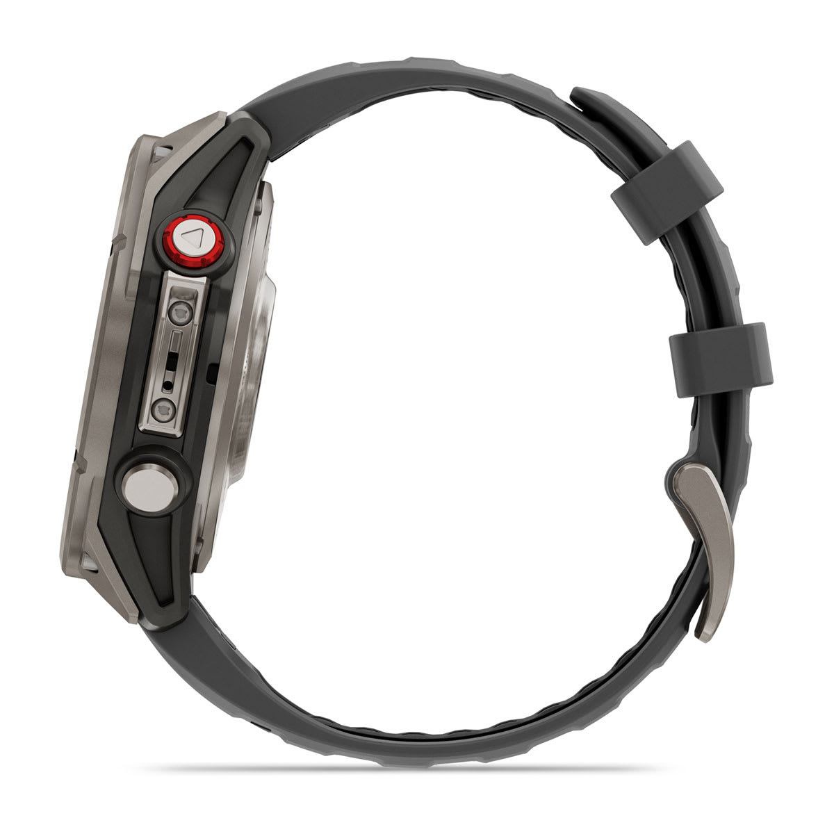fēnix® 8 Pro – 47 mm, AMOLED, Sapphire, Titan mit Silikonarmband in Graphite/Schwarz – Garmin