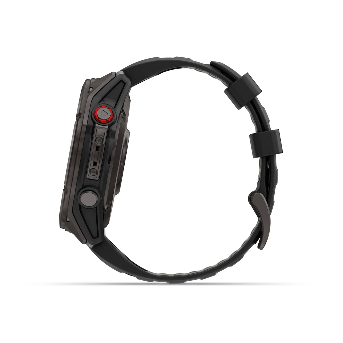 fēnix® 8 Pro – 51 mm, AMOLED, Sapphire, Carbon Grey DLC-Titanium mit Schwarz/Pebble Grey Silikonarmband – Garmin