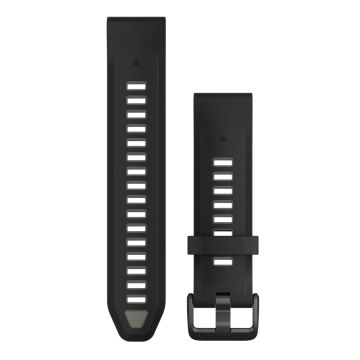 QuickFit® 26 remme, Graphite/sort silikone 2