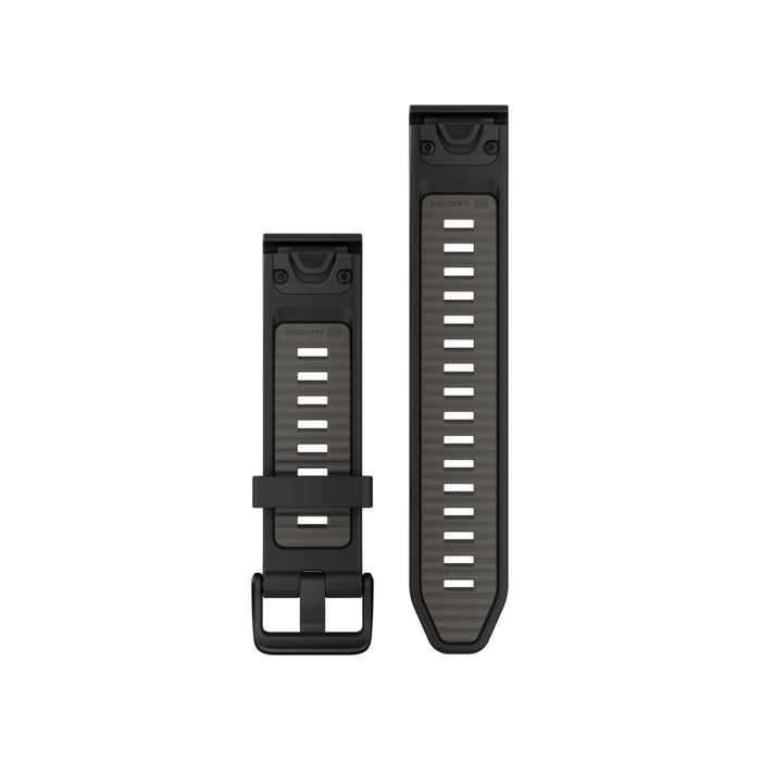 QuickFit® 20 remme, Sort/Pebble Grey silikone 3