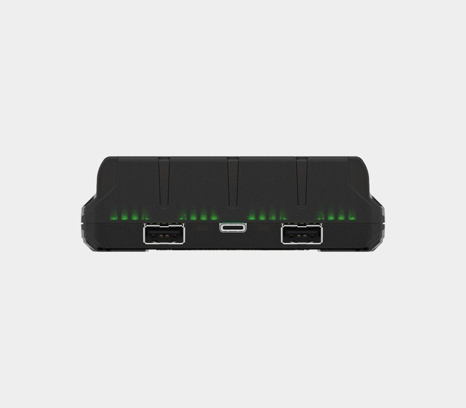 Handy C4 Pro Ladegerät 4 Kanäle / LED-Anzeige / Eingang 5V USB 3.1 Typ-C / Ausgang 4x1A / Powerbank 2x2,5A / für IMR/Li-Ion, Ni-MH, Ni-Cd - Armytek