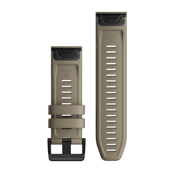 QuickFit® 26 Uhrenarmbänder, Dark Sandstone Silikon – Garmin