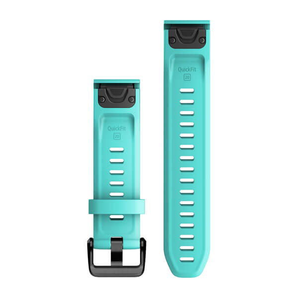 QuickFit® 20 Uhrenarmbänder, Aqua Silikon – Garmin