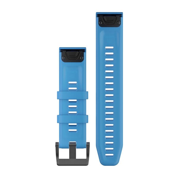 QuickFit® 22 Uhrenarmbänder, Cyan Blue Silikon – Garmin