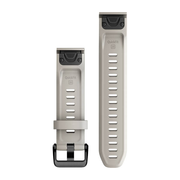 QuickFit® 20 Uhrenarmbänder, Hell-Sand Silikon – Garmin