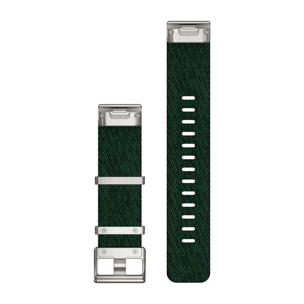 QuickFit® 22 Uhrenarmbänder, Jacquardgewebtes Nylonarmband – Pine Green – Garmin
