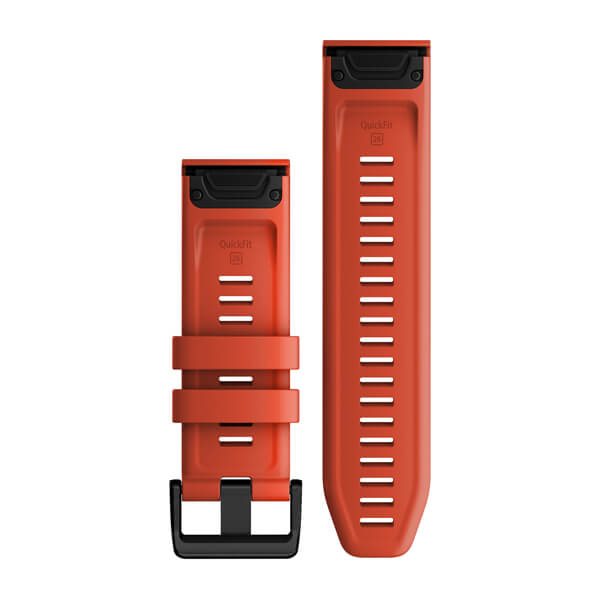 QuickFit® 26 Uhrenarmbänder aus Silikon Flame Red – Garmin