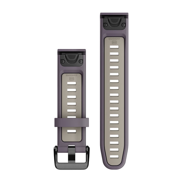 QuickFit® 20 Uhrenarmbänder, Deep Orchid/Light Sand Silikon – Garmin