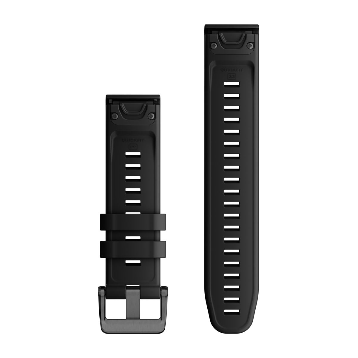 Quickfit 22 mm Uhrenarmbänder, Schwarzes Silikon – Garmin