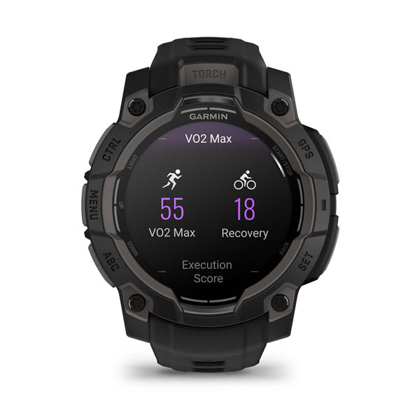 Instinct® 3 – 45 mm, AMOLED, Schwarz mit schwarzem Armband – Garmin
