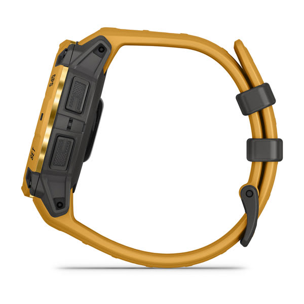 Instinct® 3 – 45 mm, Solar, Sunburst mit Sunburst/Grauem Armband – Garmin