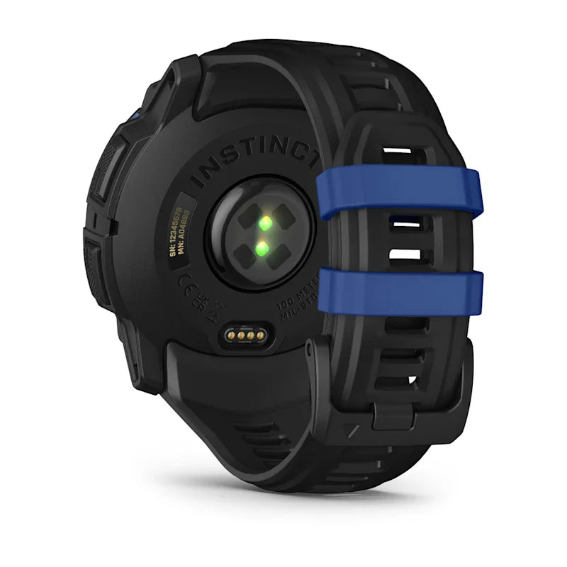 Instinct® 3 – 50 mm, AMOLED, Sort med sort/Bolt Blue rem 3