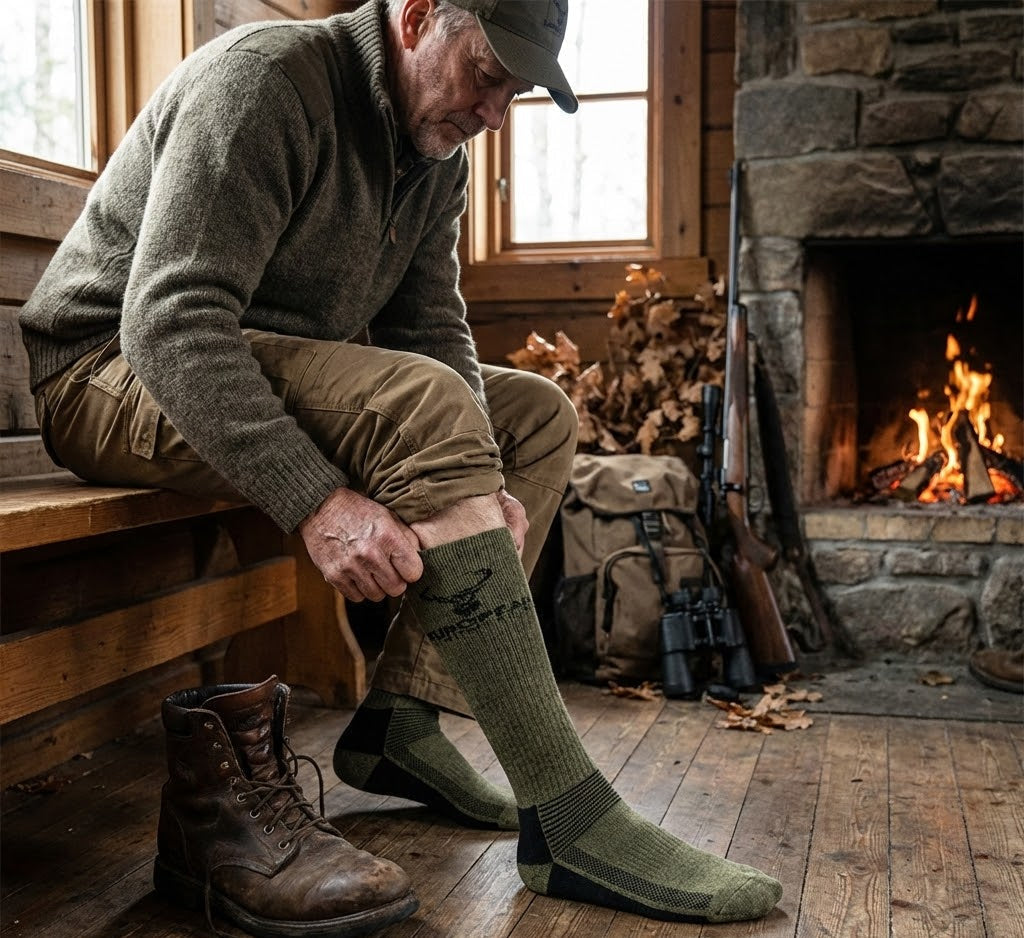 10er-Pack Jagdsocken Grün/Schwarz - European Hunter