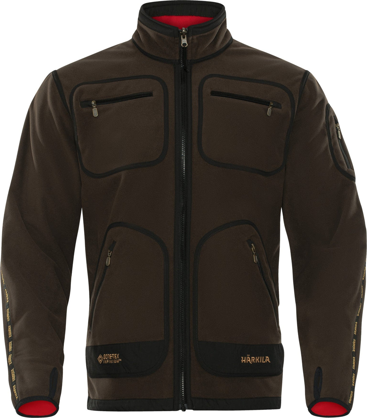 Kamko Fleecejacke Braun/Rot - Härkila