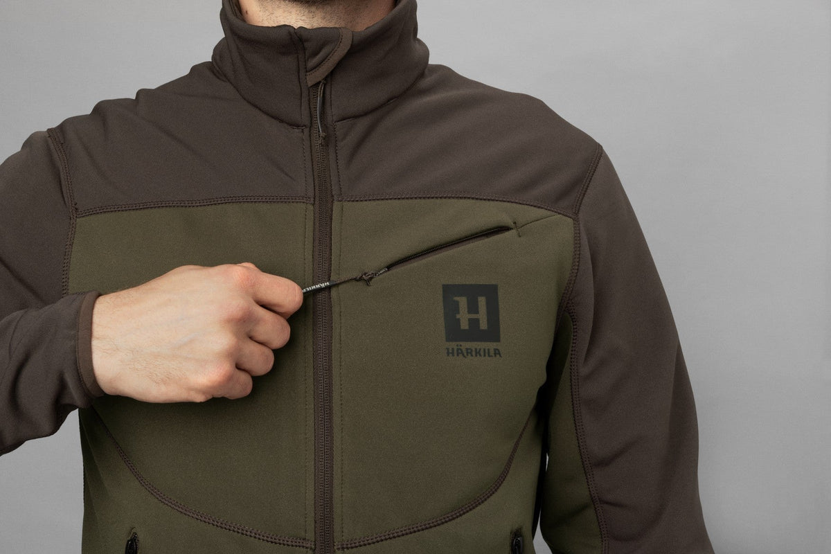 Olaf Fleecejacke - Willow green/Shadow grey - Härkila
