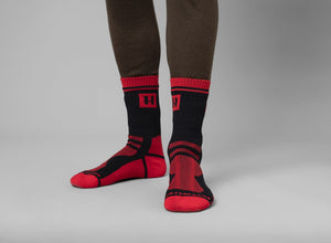 Wasserdichte Socken Rot/Schwarz - Härkila