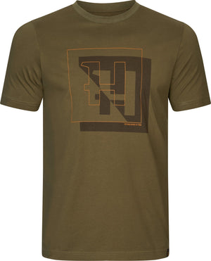 H-Logo S/S T-Shirt Dunkeloliv - Härkila