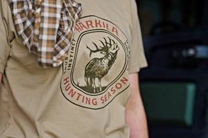 Stag Badge Kurzarm T-Shirt Damen Sand - Härkila