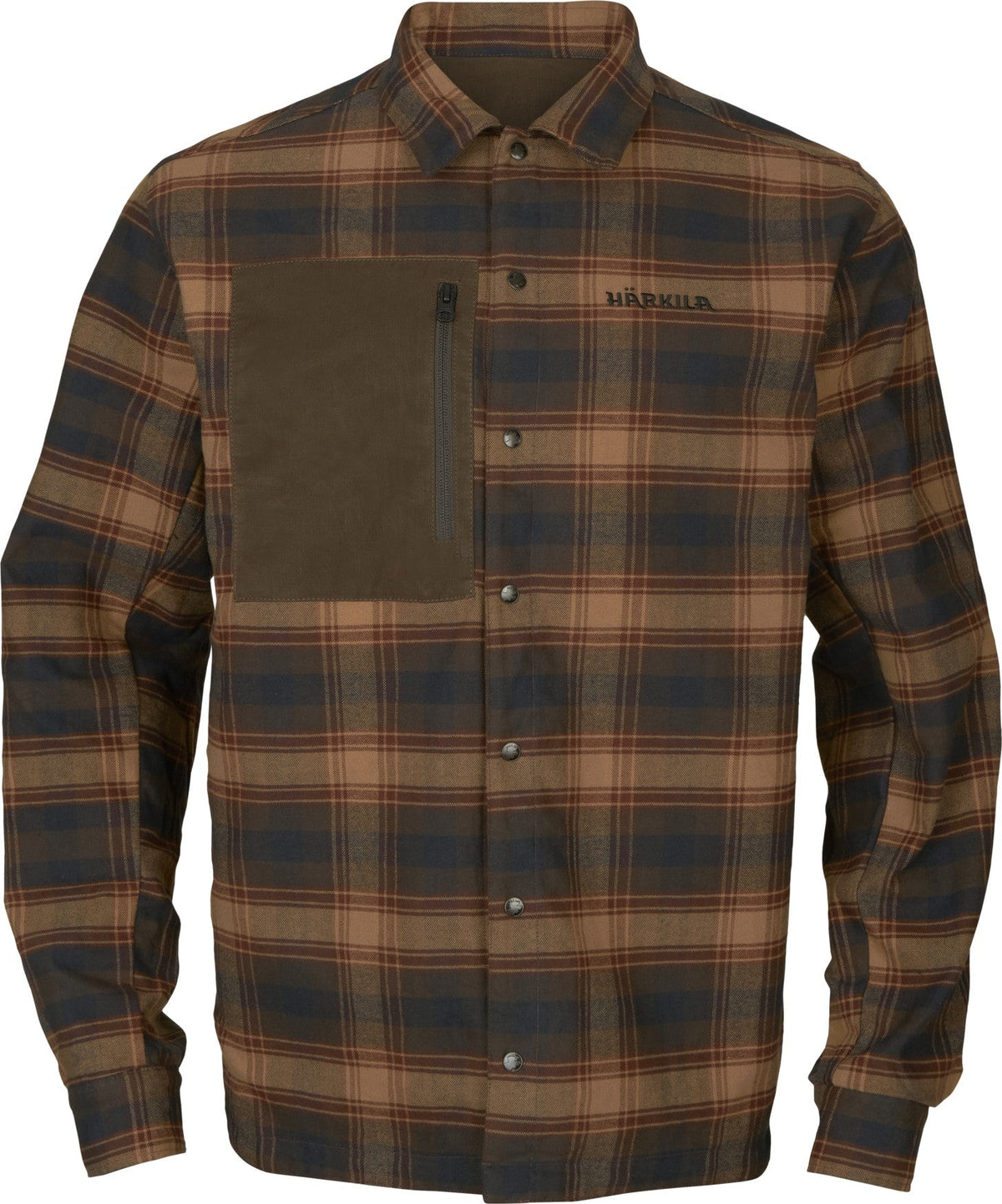 Eirik Wendbare Hemdjacke Dunkel warmes Oliv/Bordeaux - Härkila