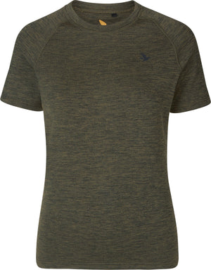Aktives Kurzarm-T-Shirt für Damen Pine green - Seeland