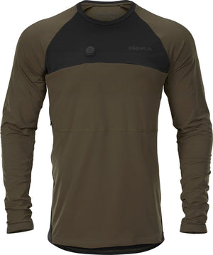 Heat L/S T-Shirt Willow green/Schwarz - Härkila