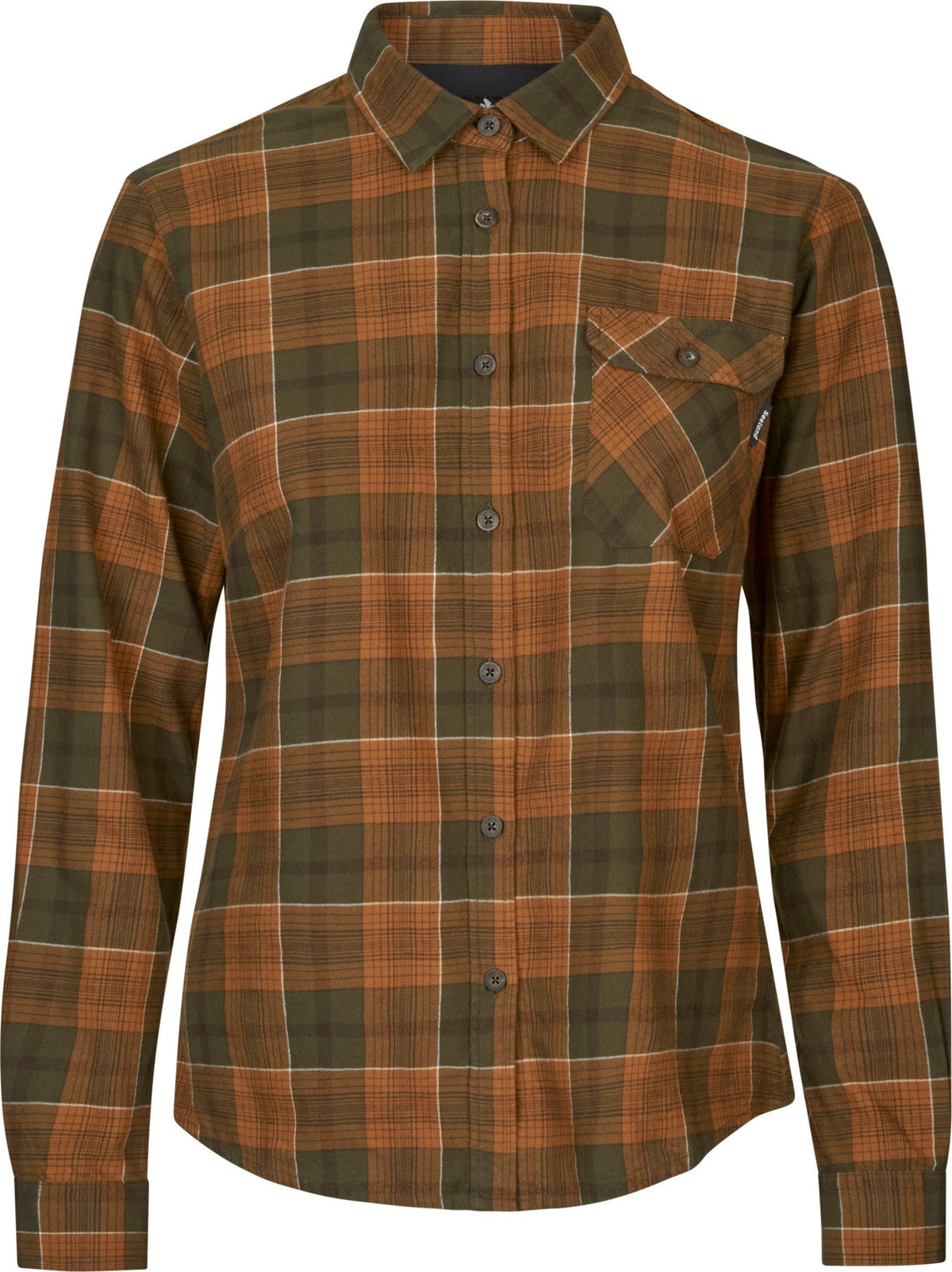 Skye Flanellhemd für Damen - Grizzly Brown/Terracotta Check - Seeland