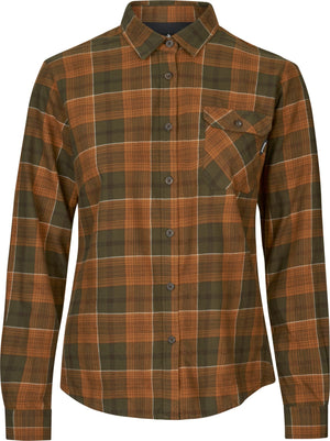 Skye Flanellhemd für Damen - Grizzly Brown/Terracotta Check - Seeland