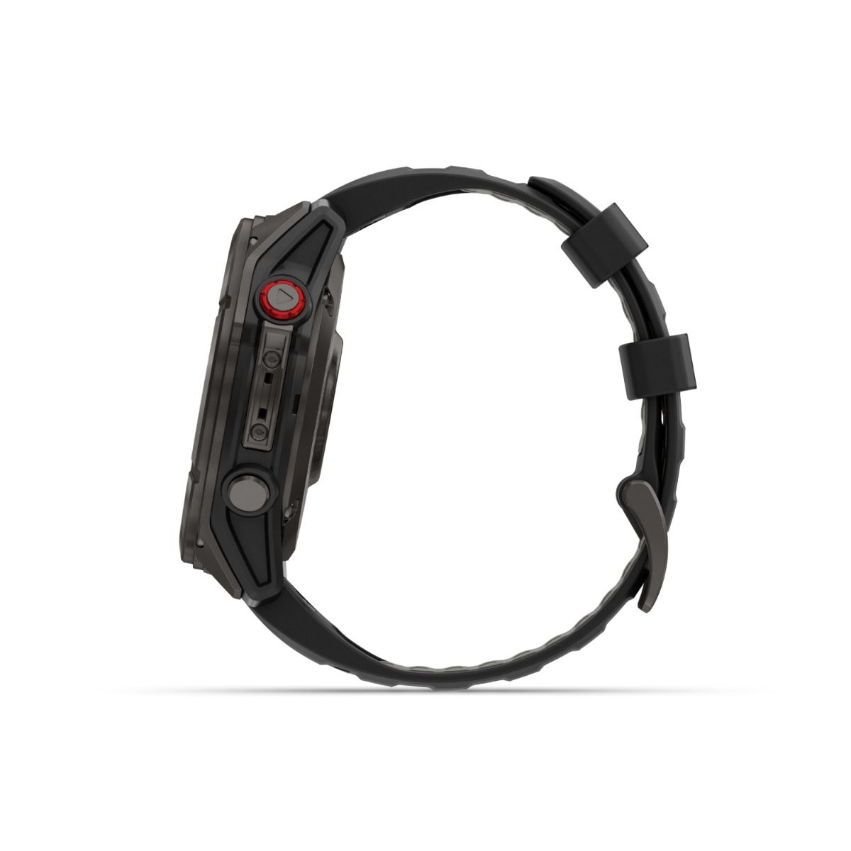fēnix® 8 Pro – 51 mm, AMOLED, Sapphire, Titan mit Silikonarmband in Graphite/Schwarz – Garmin
