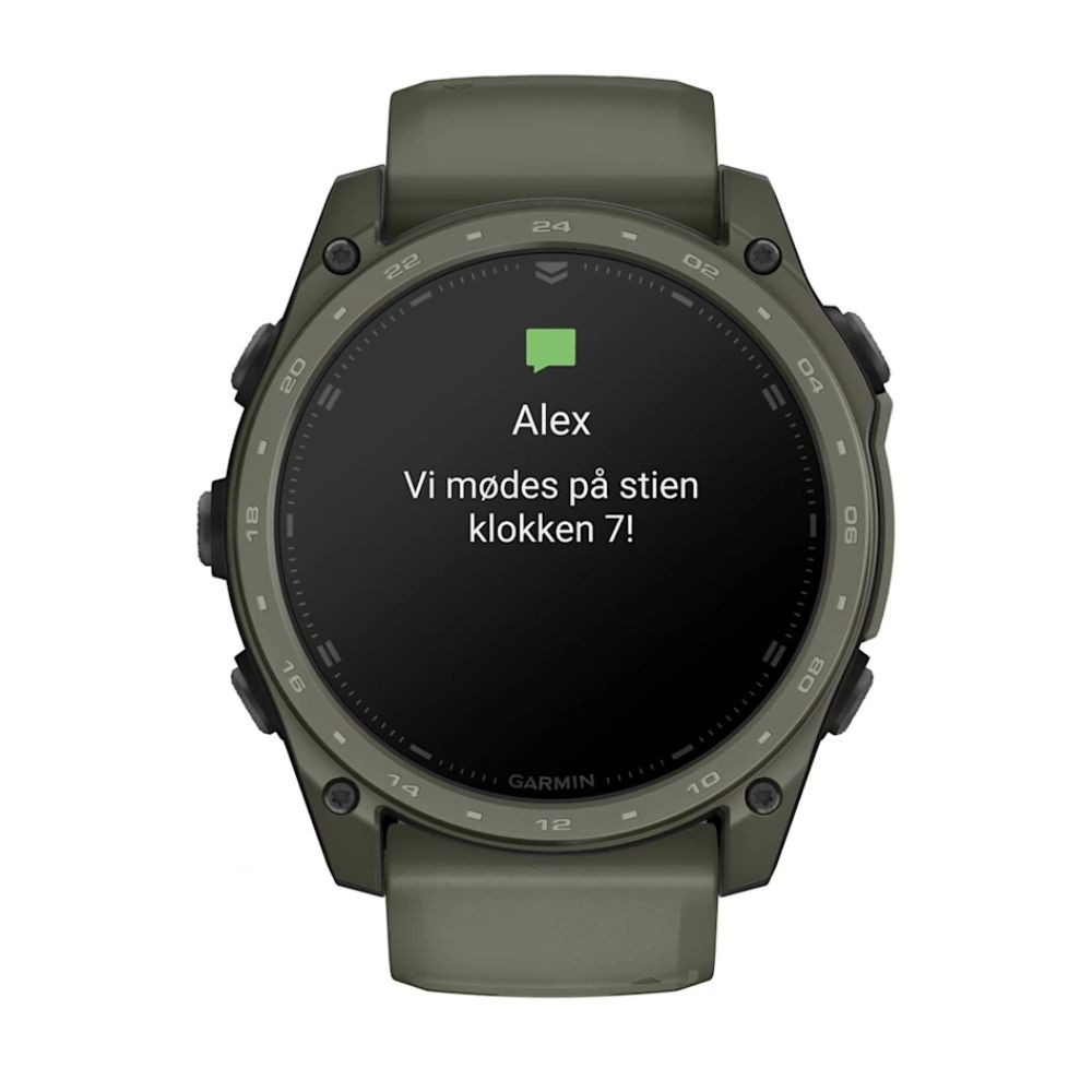 tactix® 8 – 51 mm, AMOLED, Cerakote®-Beschichtung, Inklusive Applied Ballistics Ultralight™ Solver und Olive Cerakote®-Beschichtung – Garmin