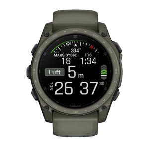 tactix® 8 – 51 mm, AMOLED, Cerakote®-Beschichtung, Inklusive Applied Ballistics Ultralight™ Solver und Olive Cerakote®-Beschichtung – Garmin