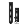 Quick Release remme (22 mm), Sort, sølv hardware 1