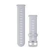 Quick Release remme (18 mm), Hvid, sølv hardware 1