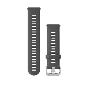 Quick Release remme (22 mm), Grå, sølv hardware 2