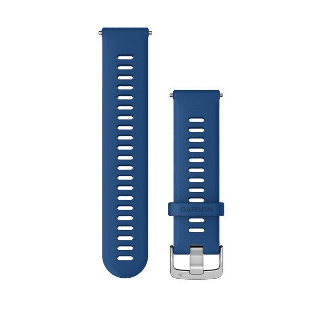 Quick Release remme (22 mm), Tidal Blue, sølv hardware 1