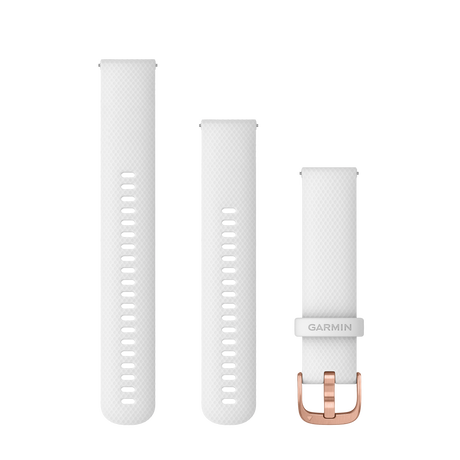 Quick Release remme (20 mm), Hvid, rosaguld hardware 2