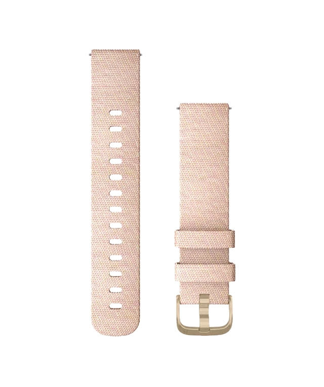 Quick Release remme (18 mm), Blush Pink silikone , sølv hardware 3